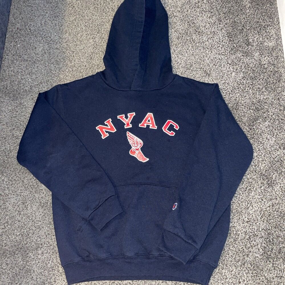 Vintage New York Athletic Club Champion Hoodie Winged Foot Youth Large